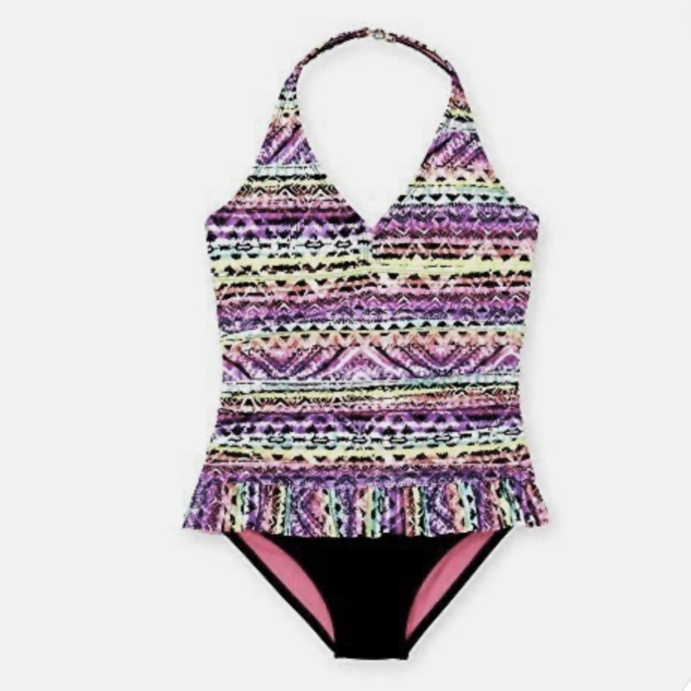 Girls' one piece Swimsuit is in like new condition. Size 10 - 12